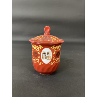 有發票/東昇瓷器餐具=大同強化瓷器福壽無疆附蓋蓮玉茶杯 1549PL
