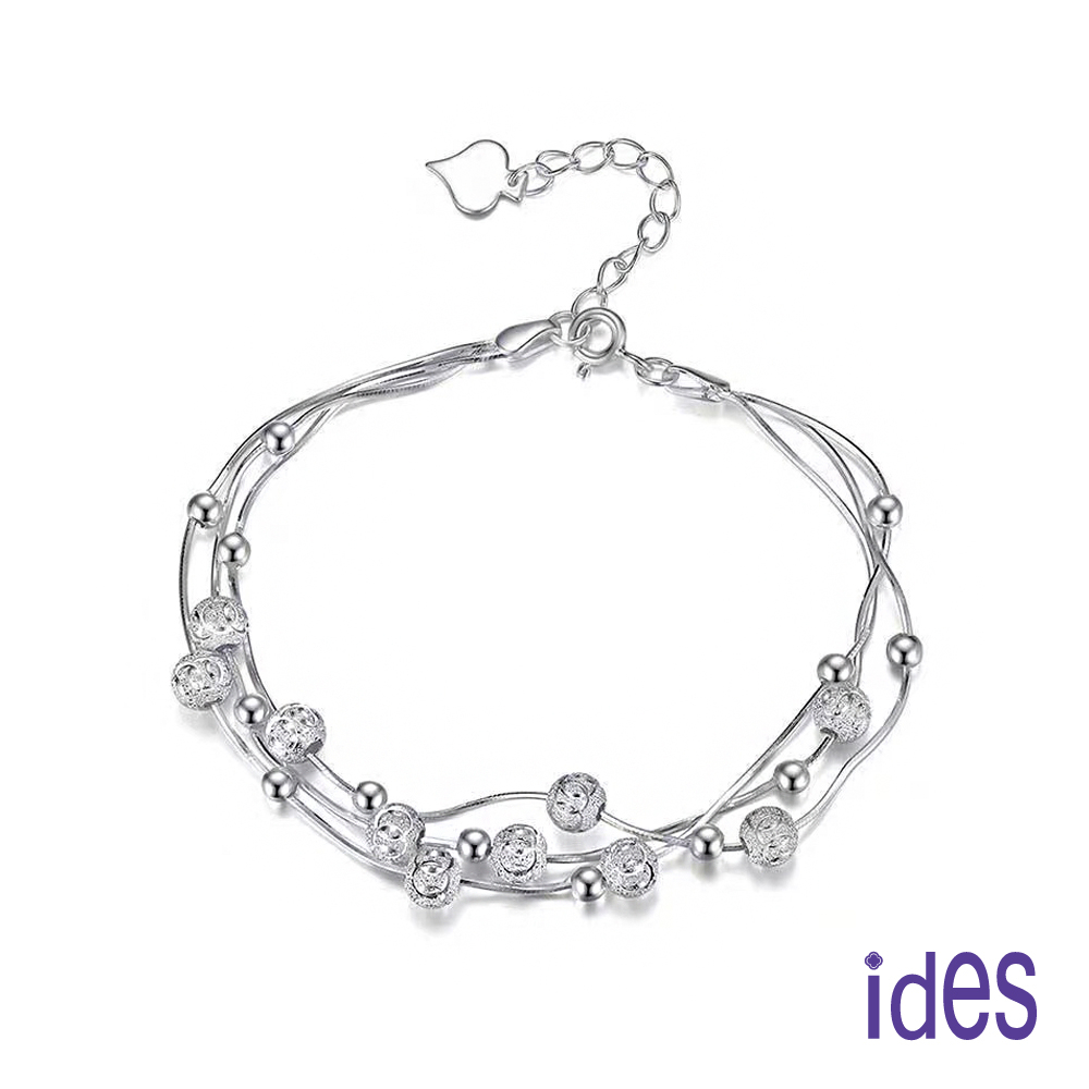 ides愛蒂思鑽石 母親節送禮 輕珠寶時尚設計手環手鍊/三層轉運珠