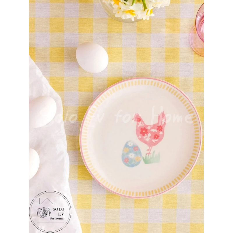 【SOLO 歐洲家居】LCW Home 土耳其製 可愛母雞圓盤 19cm 餐盤 蛋糕盤 甜點盤 點心盤