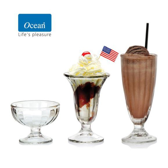 【Ocean】直紋冰淇淋杯/聖代杯/蘇打杯/香蕉船皿《屋外生活》玻璃杯 冰淇淋杯 玻璃杯 甜點杯 甜點盅
