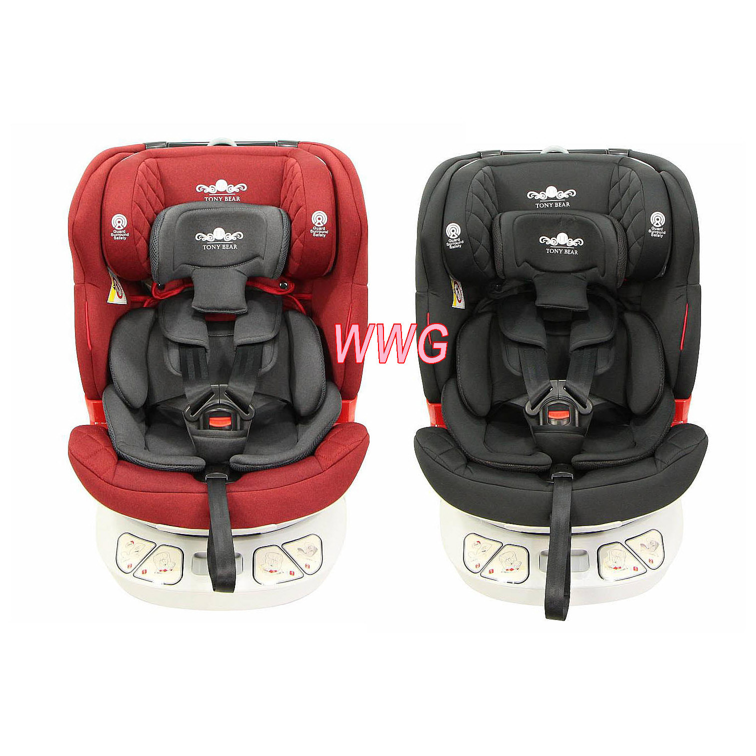 tonybear 0-12歲 ISOFIX 360度汽車座椅 AY-919，360度旋轉座椅，銀離子布料、蜂巢透氣座墊