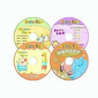 Phonics Kids Level 1~6 自然拼讀6DVD+3VCD+9CD送電子教材