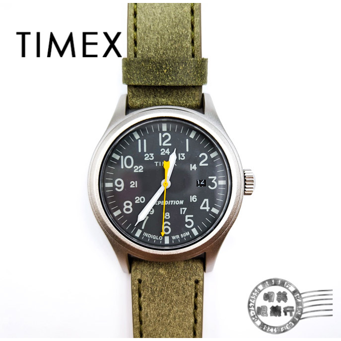 【明美鐘錶眼鏡】TIMEX 天美時 /TXTW4B22900/(深灰X綠)遠征系列/日期顯示探險腕錶