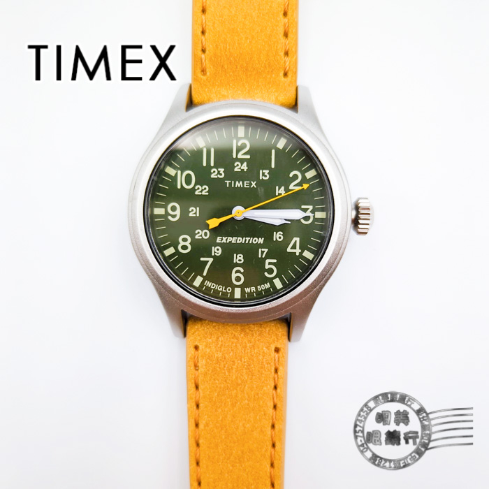 【明美鐘錶眼鏡】TIMEX 天美時 /TXTW4B23000/(深綠X咖啡)遠征系列/日期顯示探險腕錶