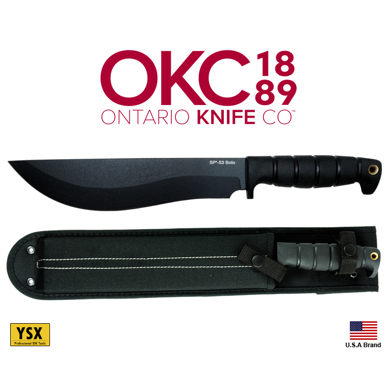 美國Ontario直刀SP-53 Bolo砍刀1075高碳鋼Karton握柄附刀袋,美國製造【OKC8689】