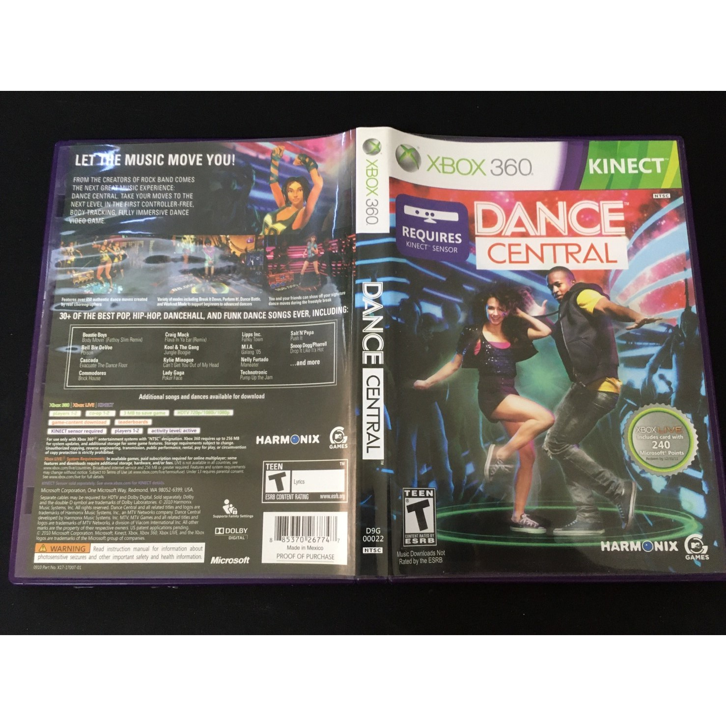 ．私人好貨．二手．XBOX 360．早期 盒裝【舞動全身 Dance Central】美版 中古光碟 電視遊樂器 主機遊