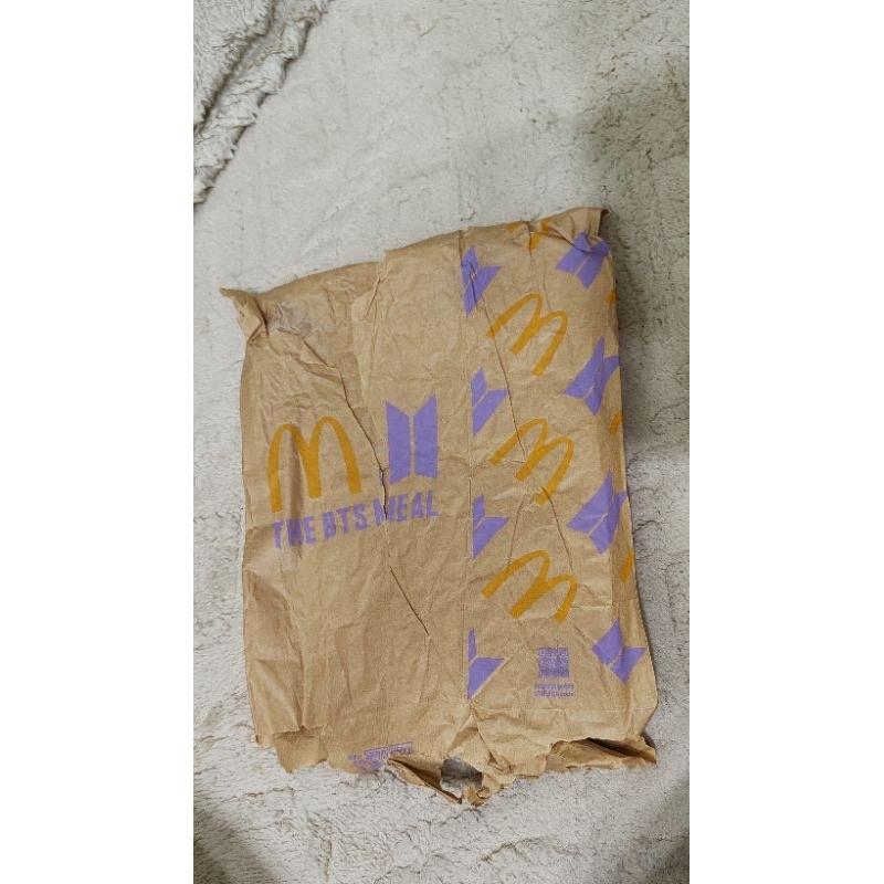 BTS麥當勞紙袋 麥當勞聯名 包裝紙袋材料非聚乙烯
