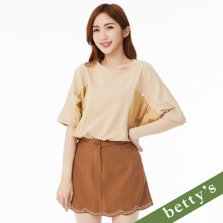 betty’s貝蒂思(21)OL裙擺荷葉褲裙(駝色)