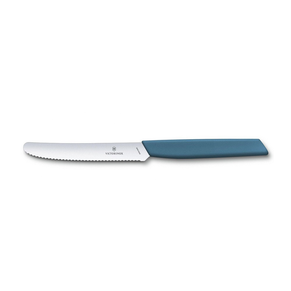 VICTORINOX 瑞士維氏 Swiss Modern 蕃茄刀 11cm  藍 6.9006.11W2