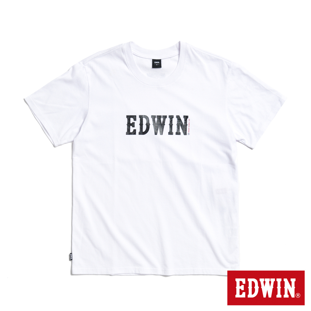 EDWIN 電路LOGO印花短袖T恤(白色)-男款