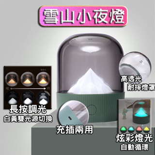 【最高折400】雪山燈 床頭燈 夜燈 小夜燈 觸控夜燈 觸控燈 插電夜燈 充電夜燈 可愛夜燈 usb夜燈 led夜燈