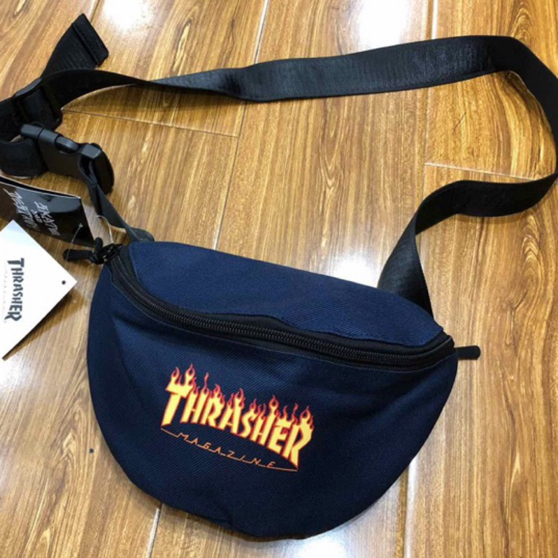 🇯🇵 日版 Thrasher PVC 餃子胸包🔥 腰包 潮流 滑板 火焰 側背包