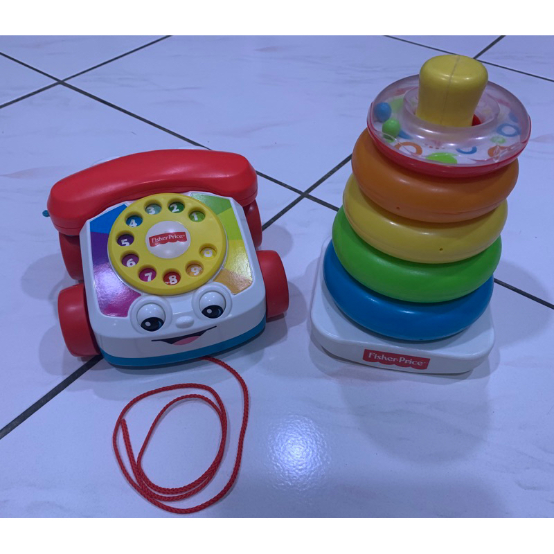 合售 二手費雪經典電話和彩虹套圈玩具