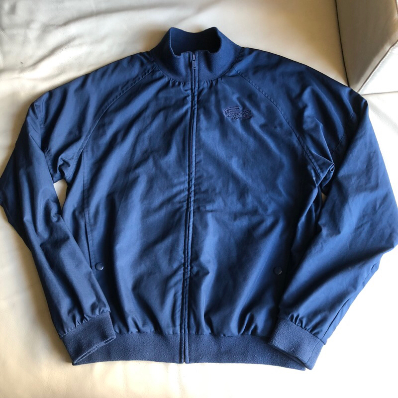保證正品 Lacoste 藍色 風衣外套 夾克 size 16 適合M