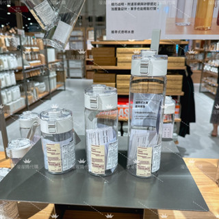 【代購】 無印良品 MUJI 攜帶式水壺 350ml 550ml 800ml 按壓共聚酯便攜 水杯 攜帶式透明水壺 水壺
