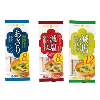 【餅之鋪】日本 HIKARI MISO 沖泡式味噌湯 8入包 蛤蠣味噌 減鹽蜆貝 裙帶菜風味