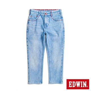EDWIN 女款 JERSEYS 迦績 超彈7分牛仔褲(石洗藍)