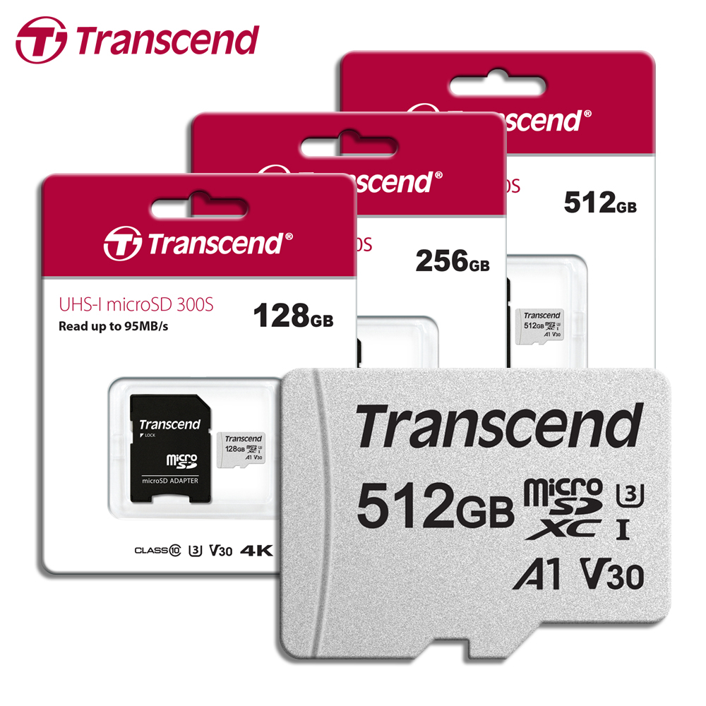 Transcend 創見 300S 128G 256G 512G microSD SDXC C10 U1 記憶卡 TF卡