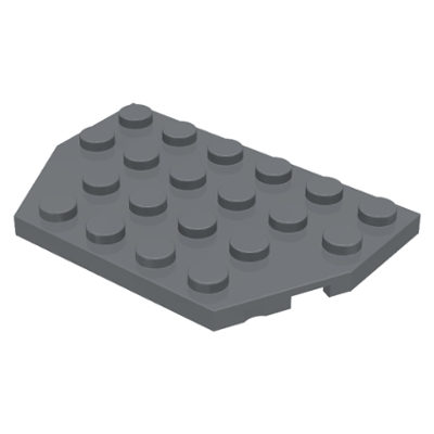 Lego 樂高 深灰色 楔形薄板 Wedge Plate 4x6 Cut 4210652 32059