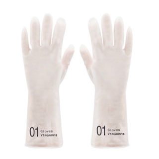 北歐風家務用清潔手套 非一次性橡膠洗碗手套 透明手套廚房洗菜手套 耐用防水洗衣服手套加厚80g
