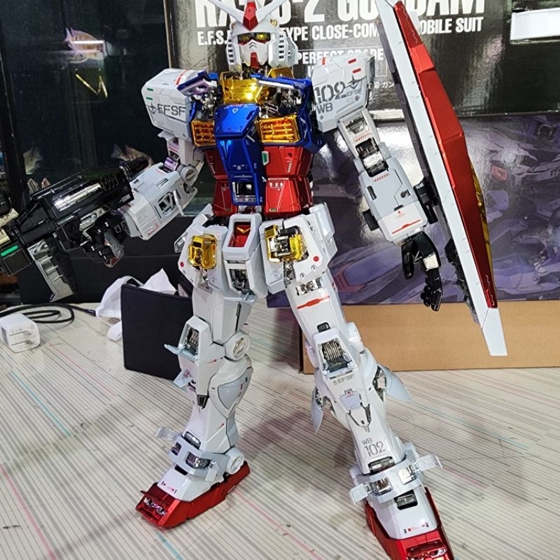 電鍍 PG UNLEASHED 1/60 RX-78-2 鋼彈 PGU 初鋼