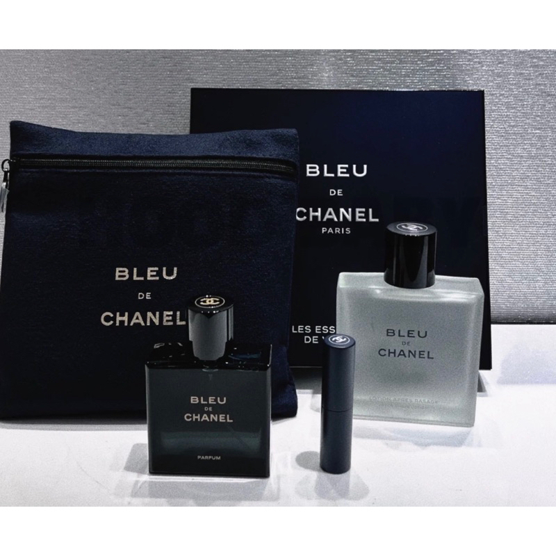CHANEL 香奈兒藍色Bleu男性香氛系列 藍色男性香精 藍色男性鬍後水 Boy零油光護唇膏《小乖小舖》