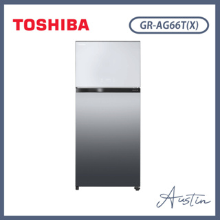 『福利品含基本安裝』［TOSHIBA 東芝］ 608L GR-AG66T(X) 極光鏡面變頻電冰箱