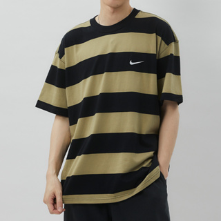 Nike AS M NK SB TEE STRIPE 男 橄欖綠 黑 條紋 休閒 運動 短袖 FB8151-276