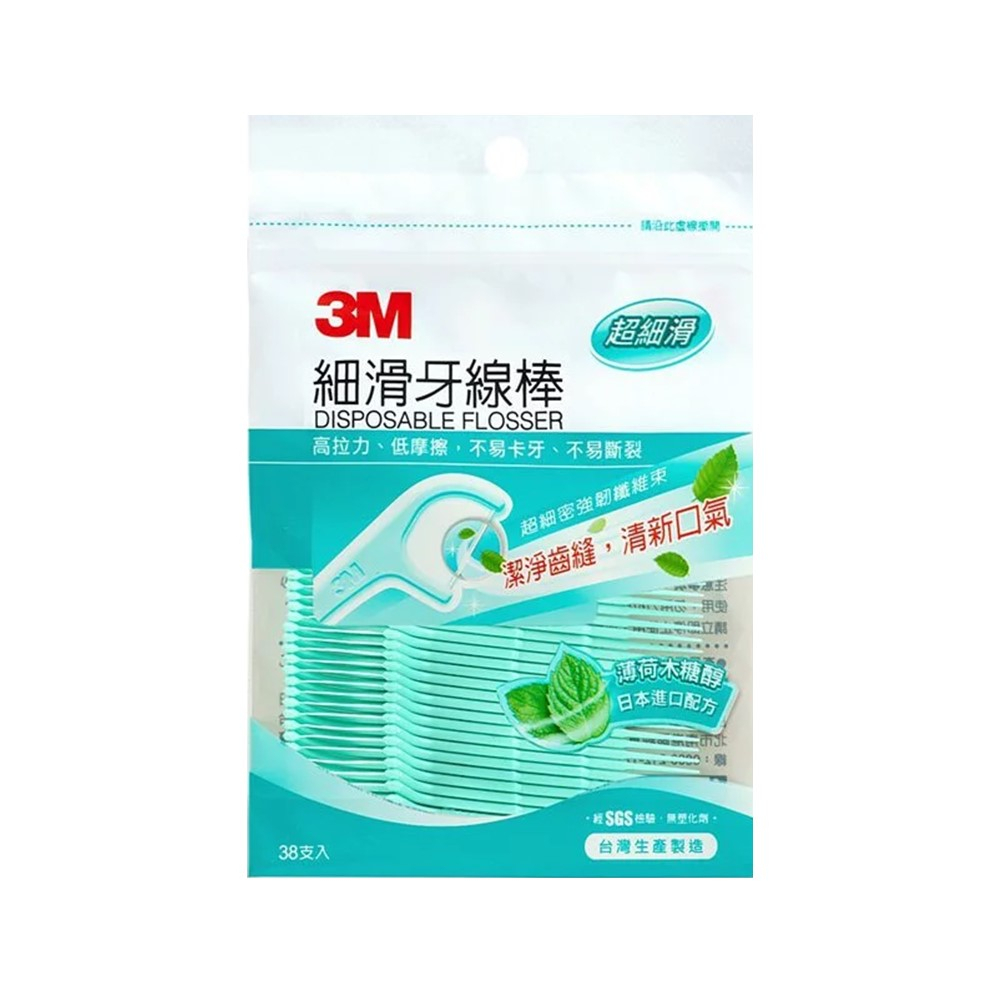 3M 細滑牙線棒-薄荷木糖醇 (38支/包)【杏一】
