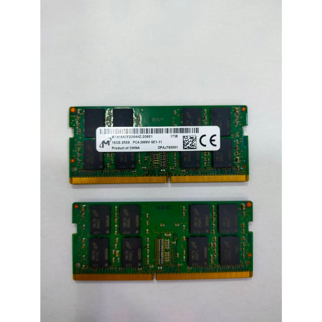 美光 Micron 2Rx8 DDR4 16G 16GB PC4-2666V /海力士 16GB PC4-2400T