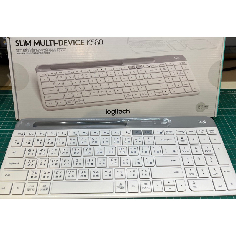 Logitech 羅技 K580 超薄跨平台 珍珠白 藍牙鍵盤 二手