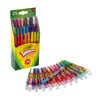 【美國繪兒樂Crayola】迷你裝旋轉蠟筆經典色24色｜不易造成浪費 好抓握 幼童適用