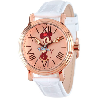 預購👍正版空運👍美國迪士尼 Disney MINNIE 米妮 米妮 秒針 皮革 手錶 女生手錶 指針錶
