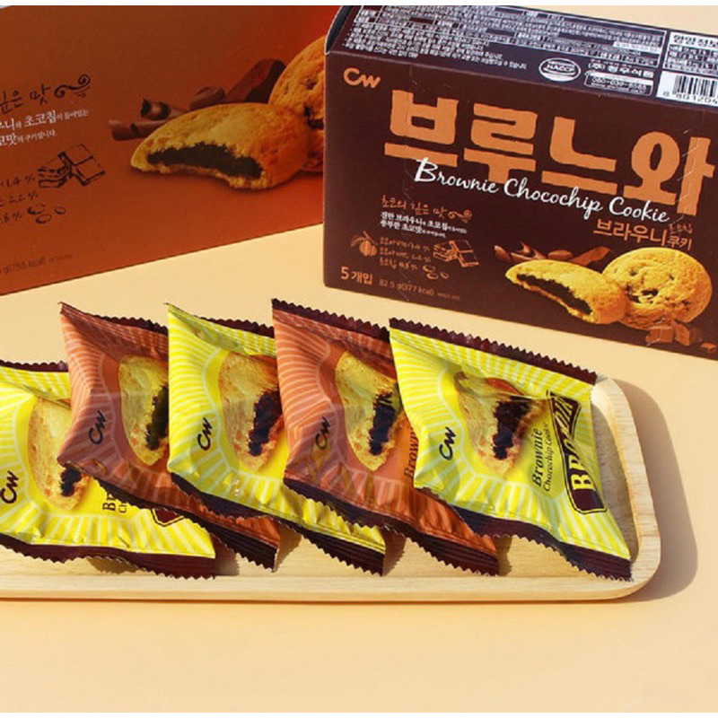 🇰🇷韓國代購🇰🇷 Cw 巧克力布朗尼餅乾 布朗尼 夾心餅乾 巧克力 10入/165g