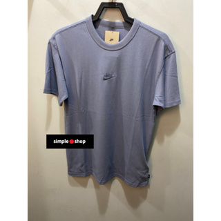 【Simple Shop】NIKE 重磅 運動短袖 刺繡 LOGO 寬鬆版型 短袖 素T 藍色 DO7393-441