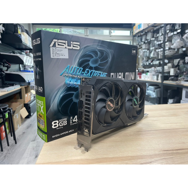 ASUS 3060ti Dual Mini 二手卡 顯示卡 保固 DUAL-RTX3060TI-8G-MINI-V2