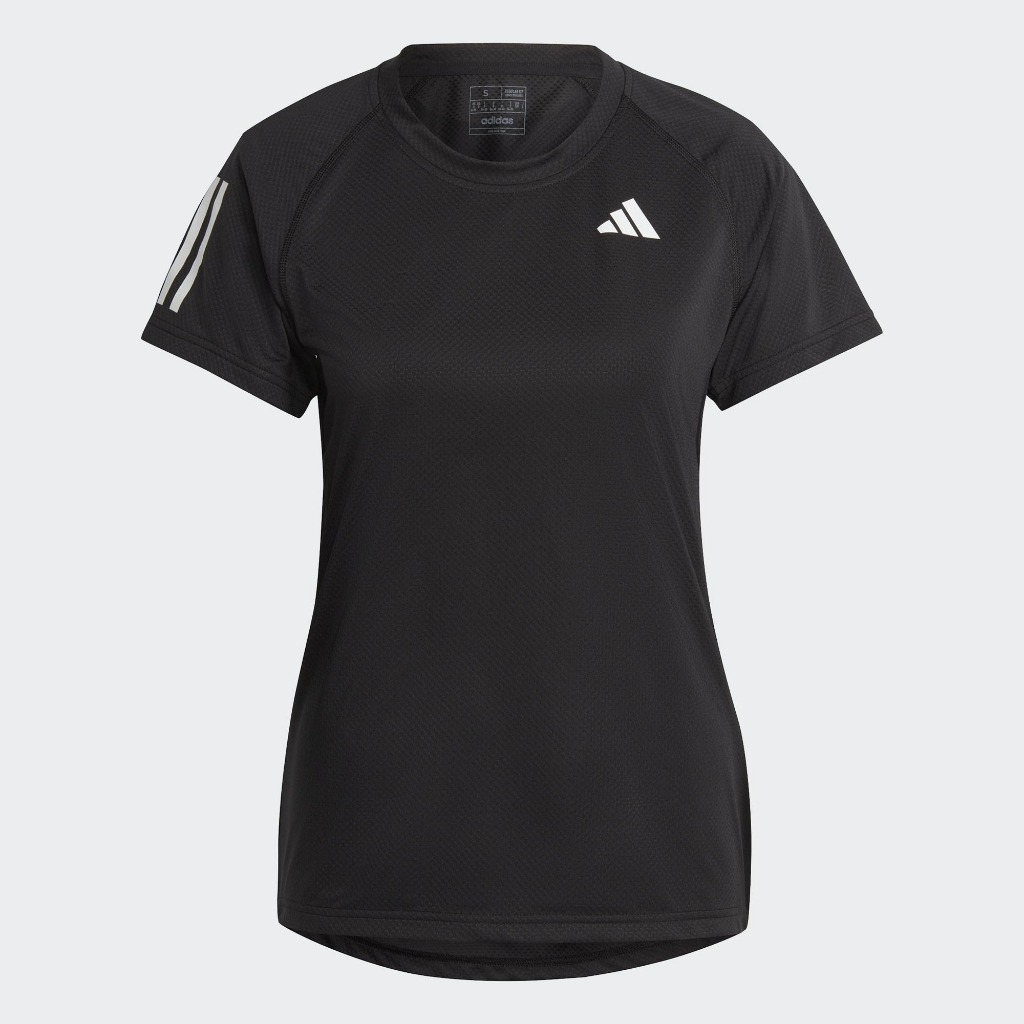 Adidas 女 短袖上衣 網球 排汗 黑【運動世界】HS1450