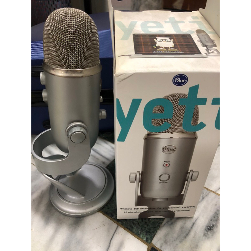 二手【Blue】YETI 雪怪 USB 麥克風霧銀色 (Podcast、直播推薦)