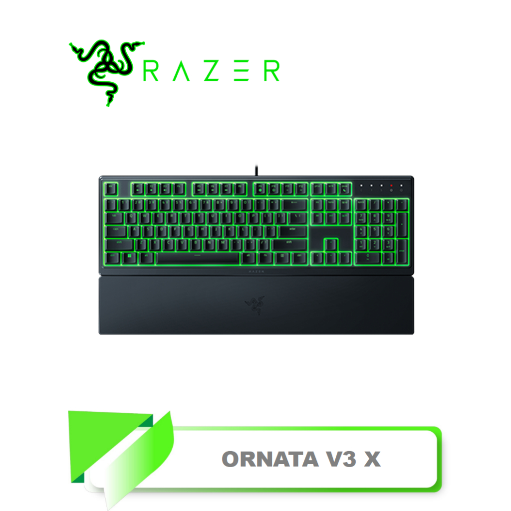 【TN STAR】RAZER ORNATA V3 X 雨林狼蛛鍵盤 靜音薄膜按鍵軸/防潑水/人體工學護腕墊/多元佈線