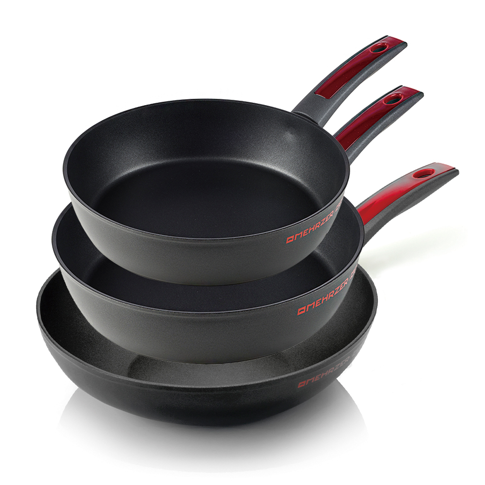 義大利製 MEHRZER 歐梅樂炒鍋 平煎鍋 黑鑽導磁 歐洲鍋具