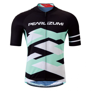 PEARL IZUMI B621-B 基本款男性短袖車衣二款(腰圍加寬版)(黑綠白街廓/深藍條紋)【7號公園自行車】