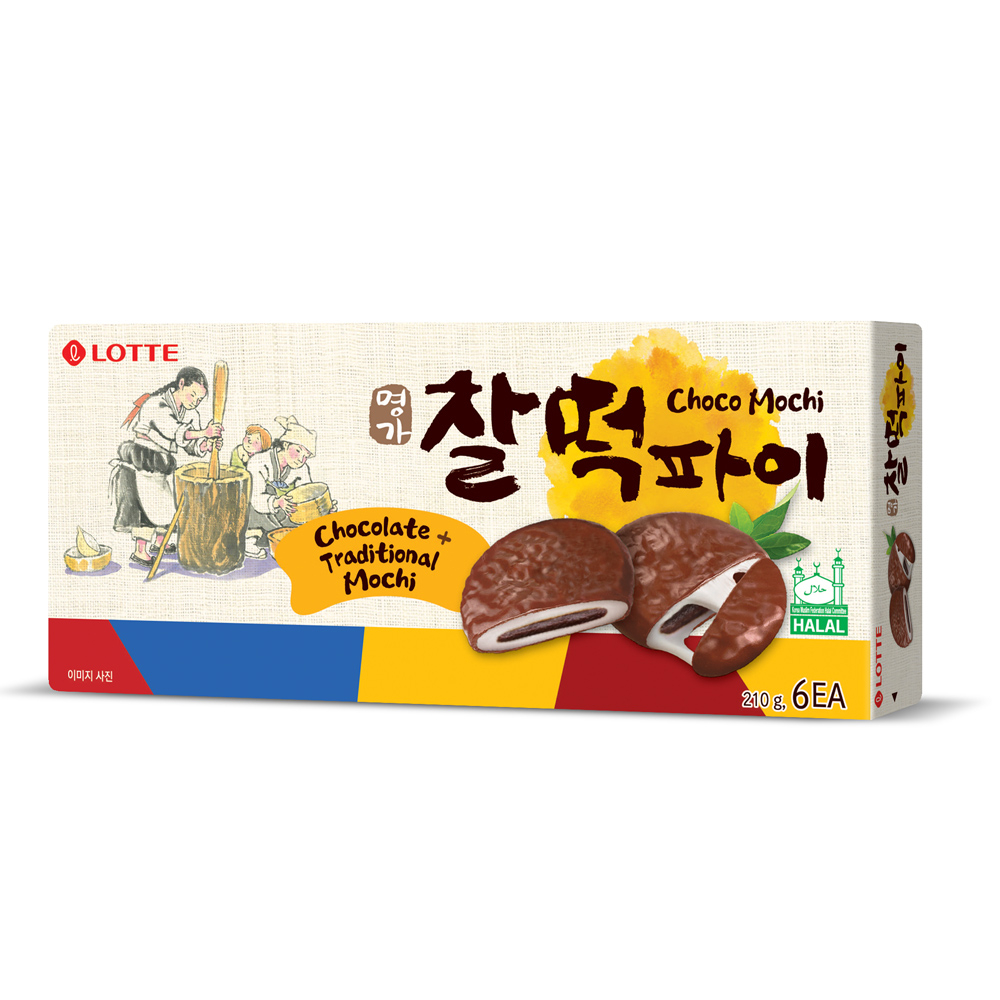 【拾味小鋪】韓國  Lotte  樂天 名家 巧克力年糕派(210g) 6入