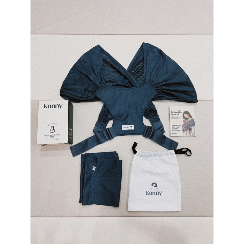 韓國Konny可調節夏季款嬰兒背帶/嬰兒背巾 XS-XL [二手近全新］