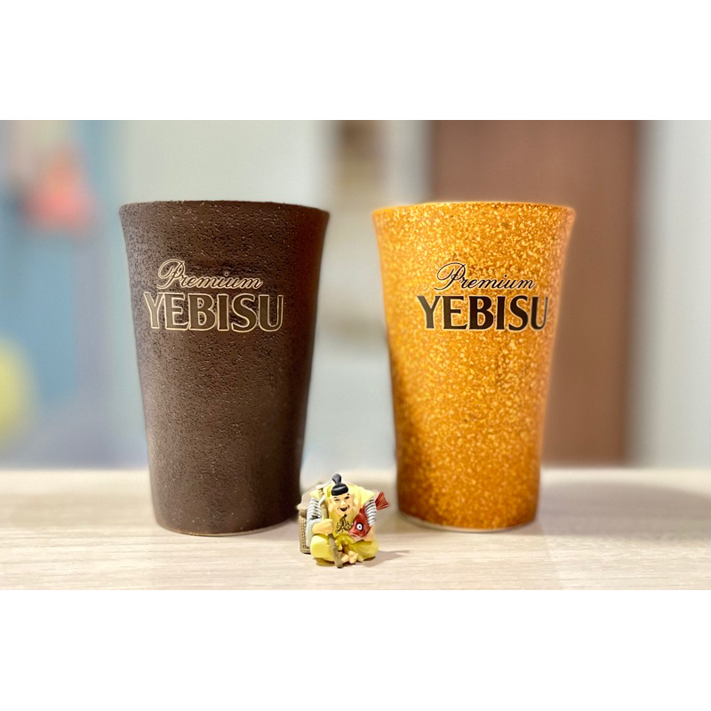 日本 Yebisu 惠比壽 啤酒杯 陶杯 杯Sapporo Asahi