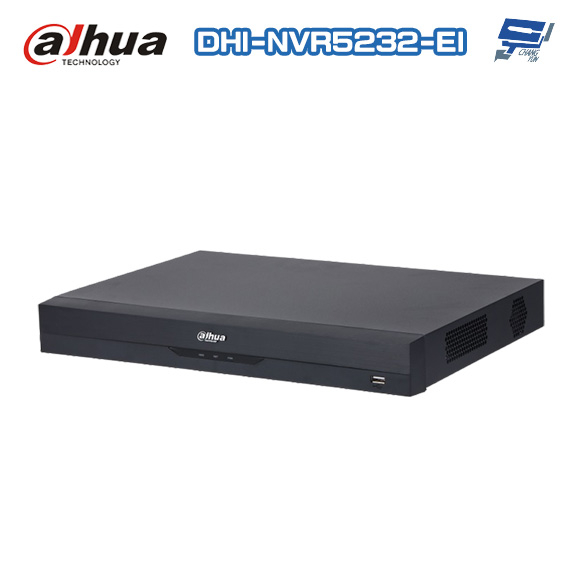 昌運監視器 大華 DHI-NVR5232-EI 32路 AI 人臉辨識 NVR錄影主機 支援雙硬碟 聲音1入1出