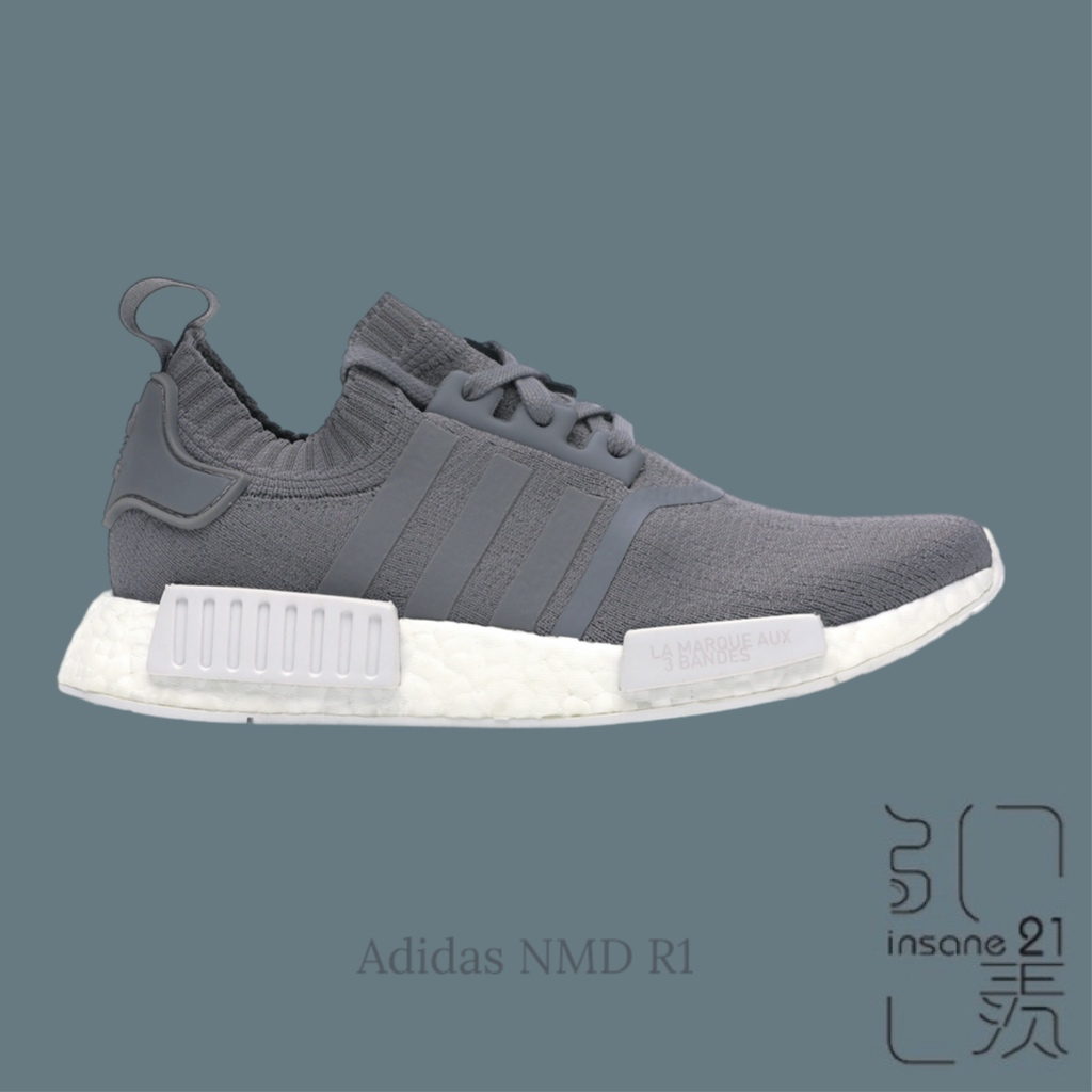 ADIDAS NMD R1 GREY THREE 編織灰 女 BY8762【Insane-21】