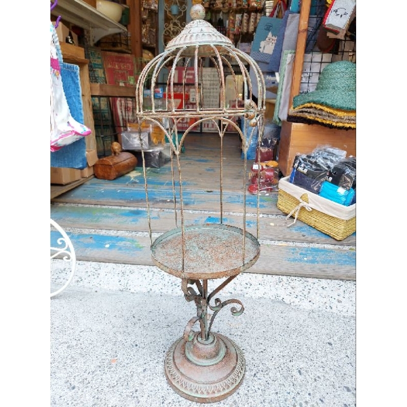 🔥現貨🔥   日雜 - 鳥籠造型 仿舊鐵花器架