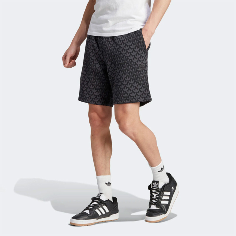 adidas_男性_短褲_黑_II8166_MONO AOP SHORT