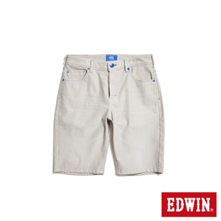EDWIN 男款 EDGE JERSEYS 迦績 合身牛仔短褲(淺灰色)