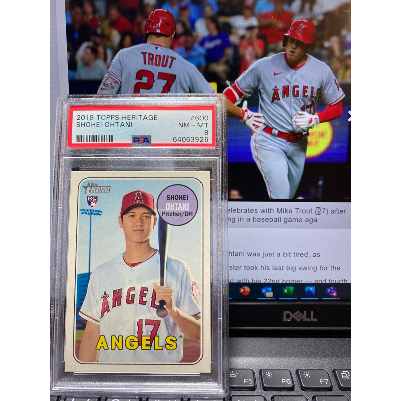 大谷翔平 2018 Topps Heritage PSA 8 新人卡 Shohei Ohtani RC 收藏首選鑑定卡